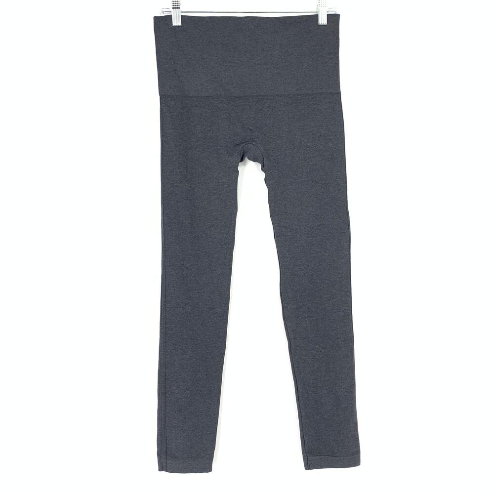 Spanx Women's Size 1X Seamless Leggings Charcoal Heather Gray *READ
